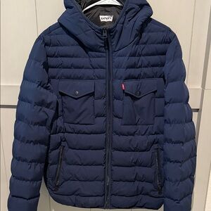 Levi's Navy Blue Quilted Puffer Jacket